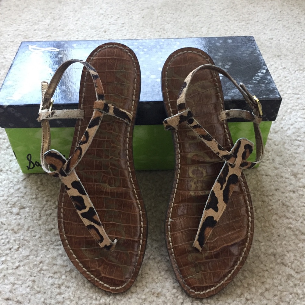 Sam Edelman Gigi Leopard Sandals 7.5